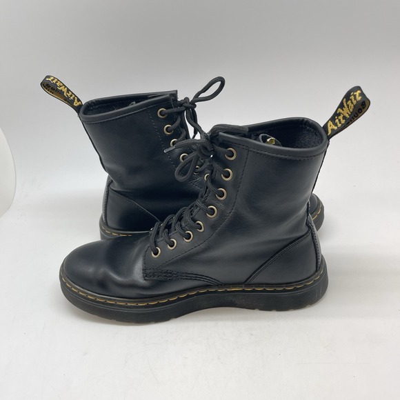 Dr. Martens Zavala Boots Womens 7 Black Lace Up Leather Combat Grunge Shoes - Picture 6 of 9